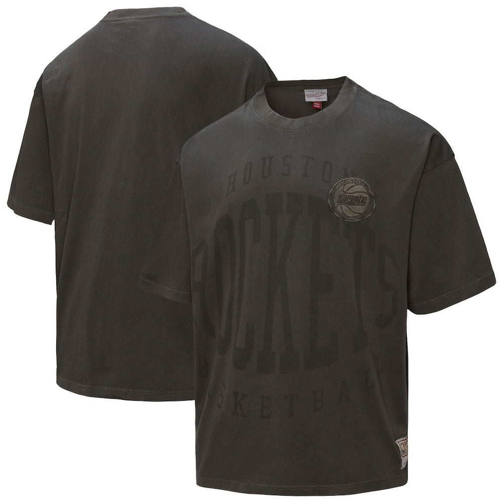Houston Rockets Downtown Collection Premium T-Shirt Black - Mitchell & Ness