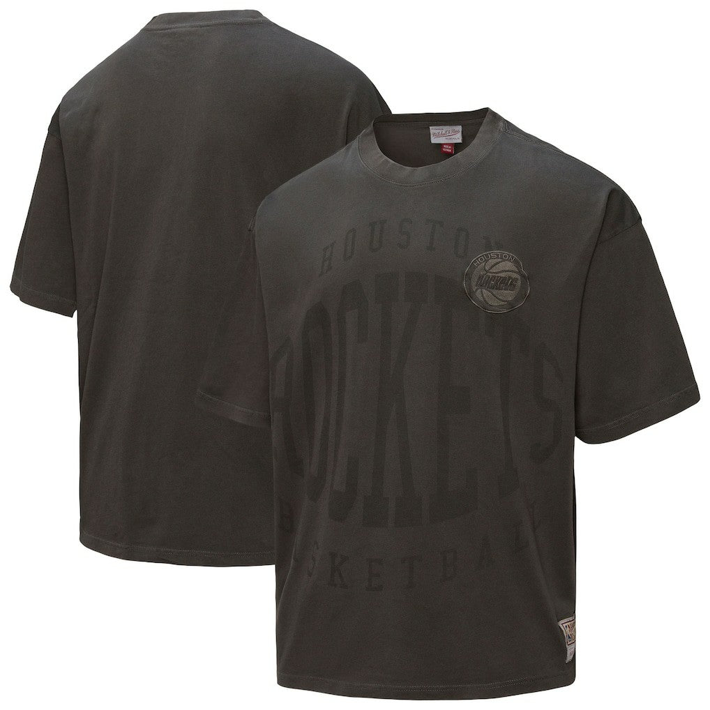 Houston Rockets Downtown Collection Premium T-Shirt Black - Mitchell & Ness