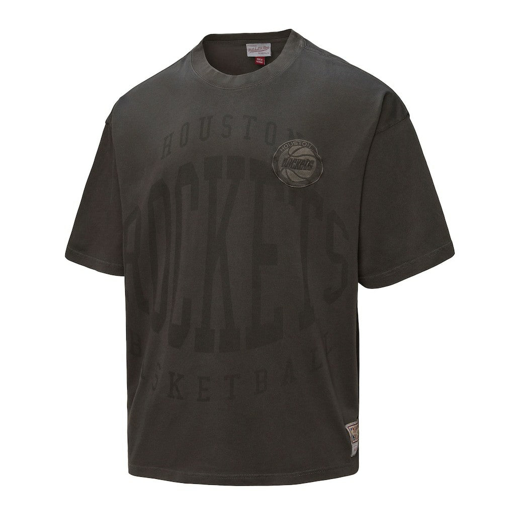 Houston Rockets Downtown Collection Premium T-Shirt Black - Mitchell & Ness