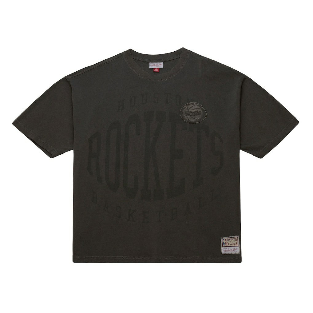 Houston Rockets Downtown Collection Premium T-Shirt Black - Mitchell & Ness