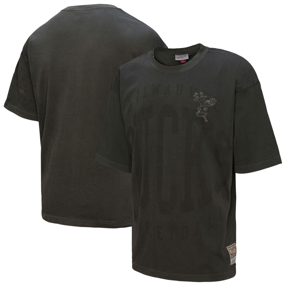 Milwaukee Bucks Downtown Collection Premium T-Shirt Black - Mitchell & Ness