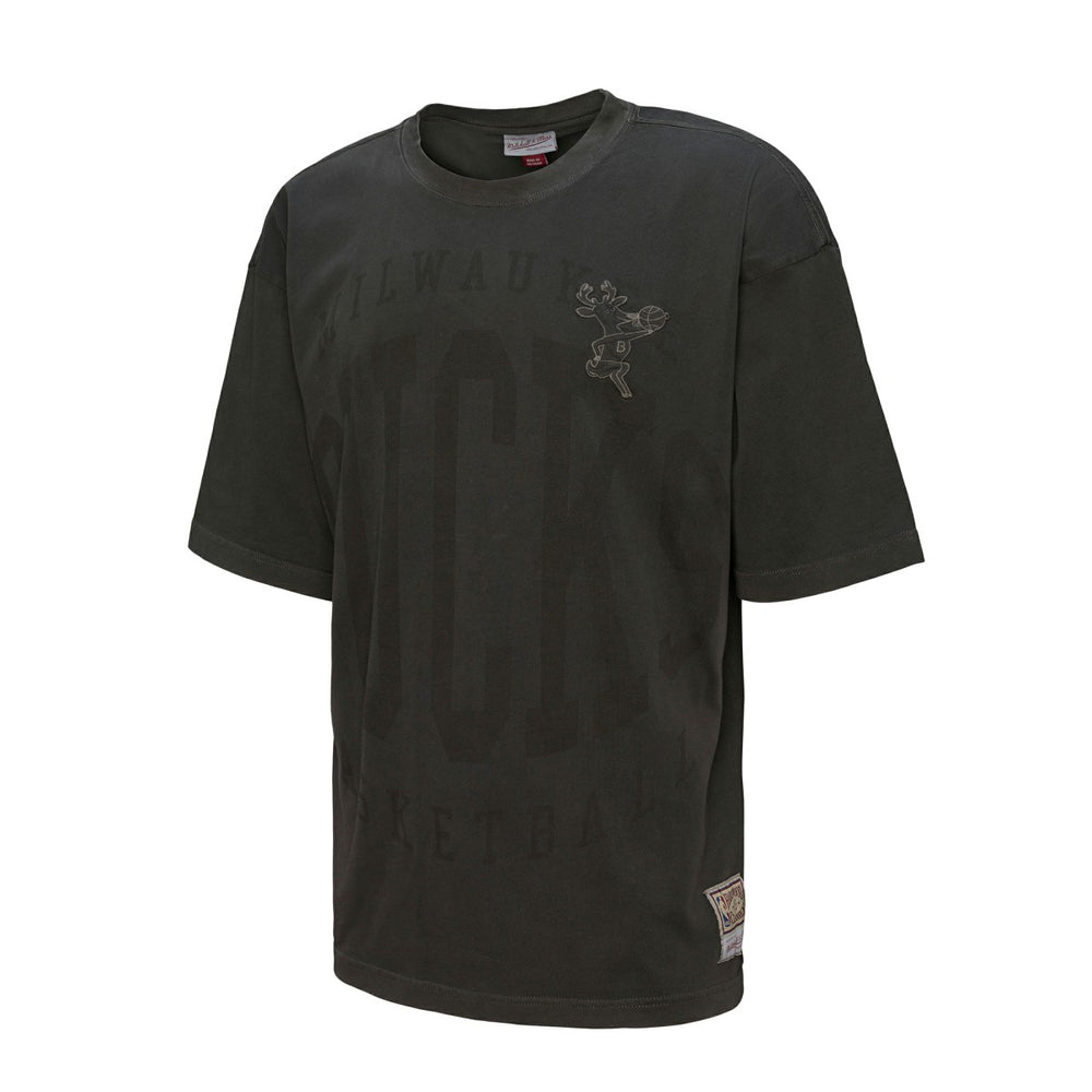 Milwaukee Bucks Downtown Collection Premium T-Shirt Black - Mitchell & Ness