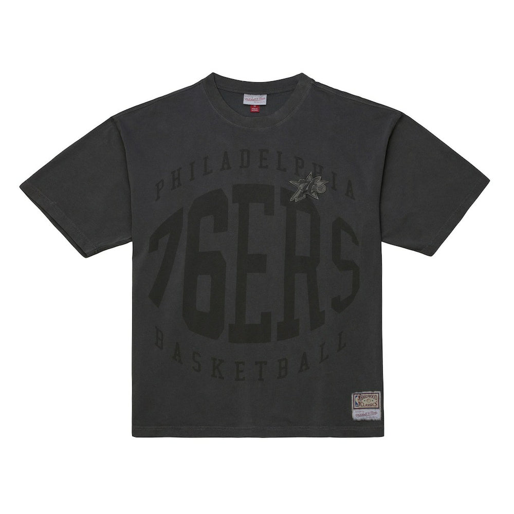 Philadelphia 76ers Downtown Collection Premium T-Shirt Black - Mitchell & Ness