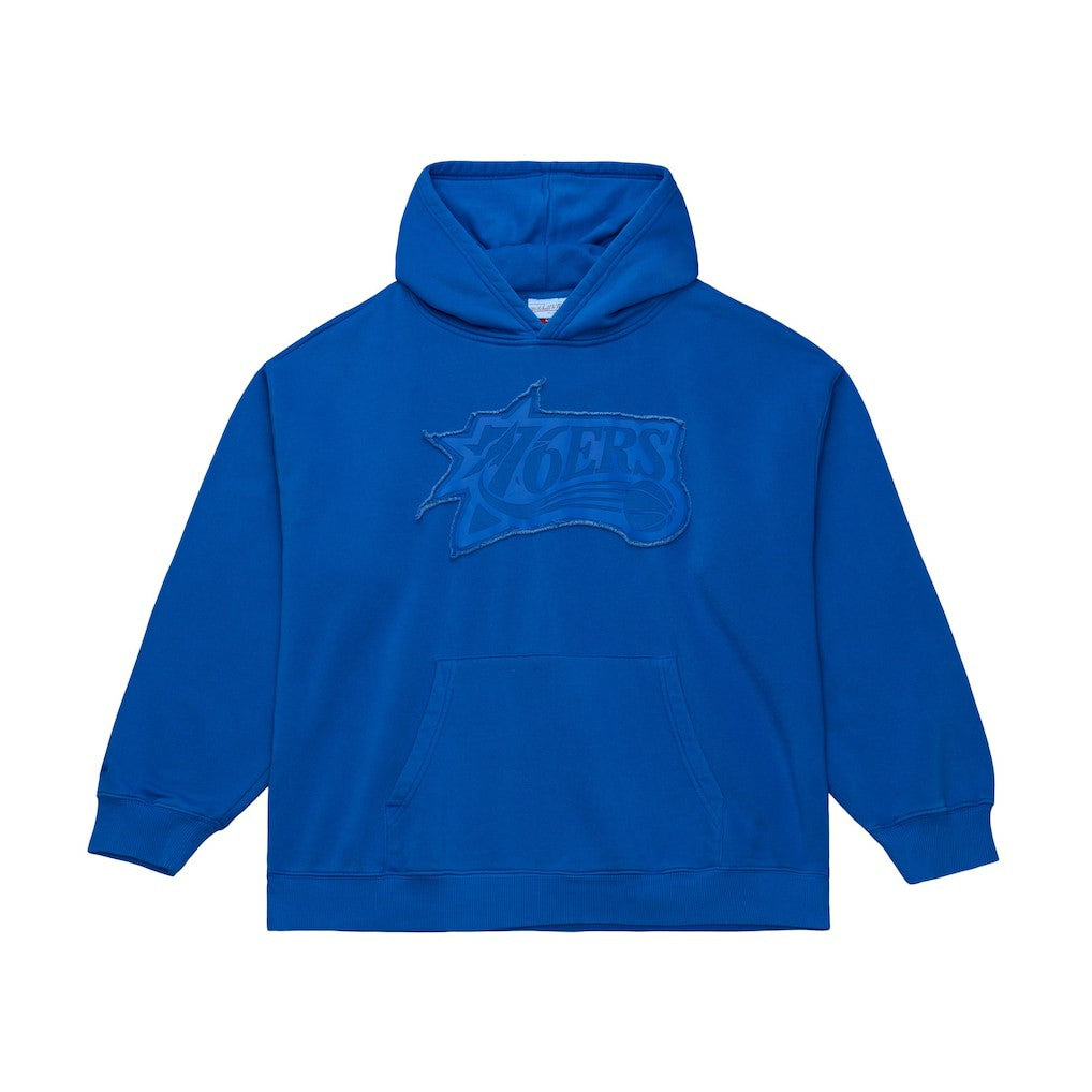 Philadelphia 76ers Downtown Collection Fleece Hoodie Royal - Mitchell & Ness