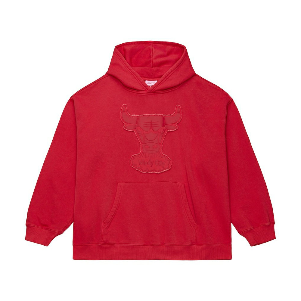 Chicago Bulls Downtown Collection Fleece Hoodie Maroon - Mitchell & Ness