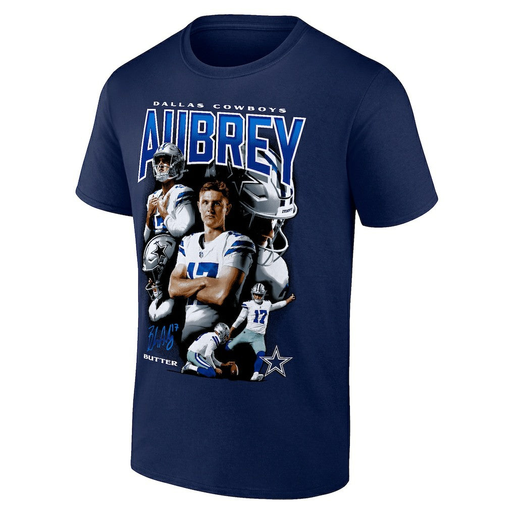 Brandon Aubrey Dallas Cowboys Collage T-Shirt - Navy T-shirts