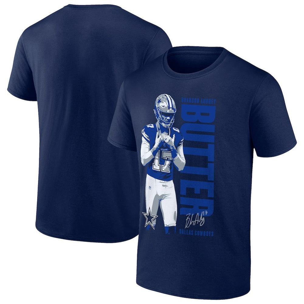 Brandon Aubrey Dallas Cowboys Like Butter T-Shirt - Navy T-shirts