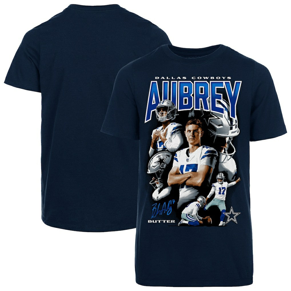 Brandon Aubrey Dallas Cowboys Youth Collage T-Shirt - Navy T-shirts