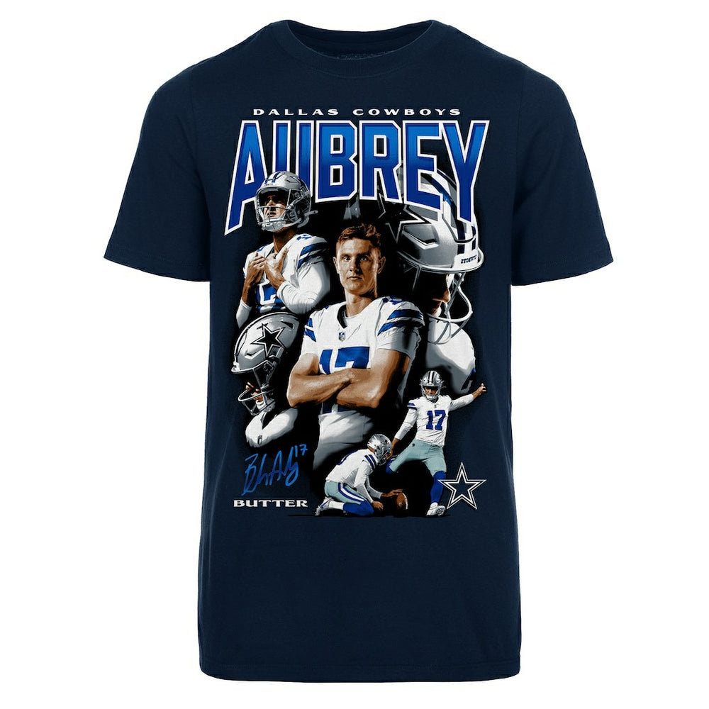 Brandon Aubrey Dallas Cowboys Youth Collage T-Shirt - Navy T-shirts