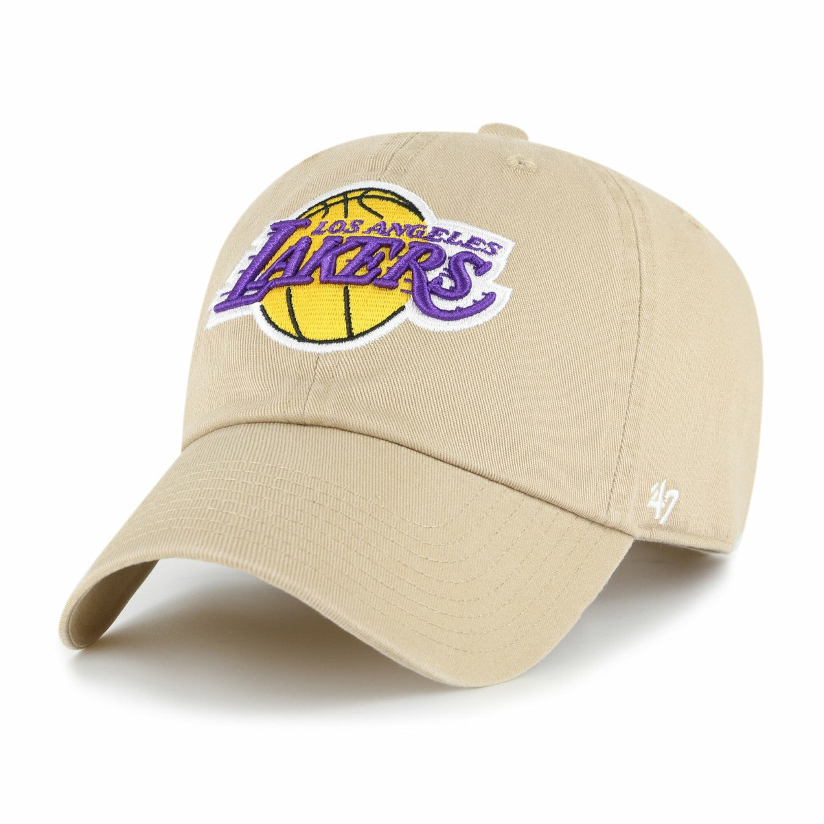 Los Angeles Lakers '47 Logo Clean Up Adjustable Hat Khaki - 47 brand