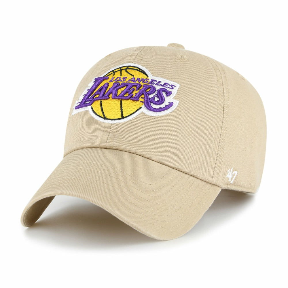 Los Angeles Lakers '47 Logo Clean Up Adjustable Hat Khaki - 47 brand