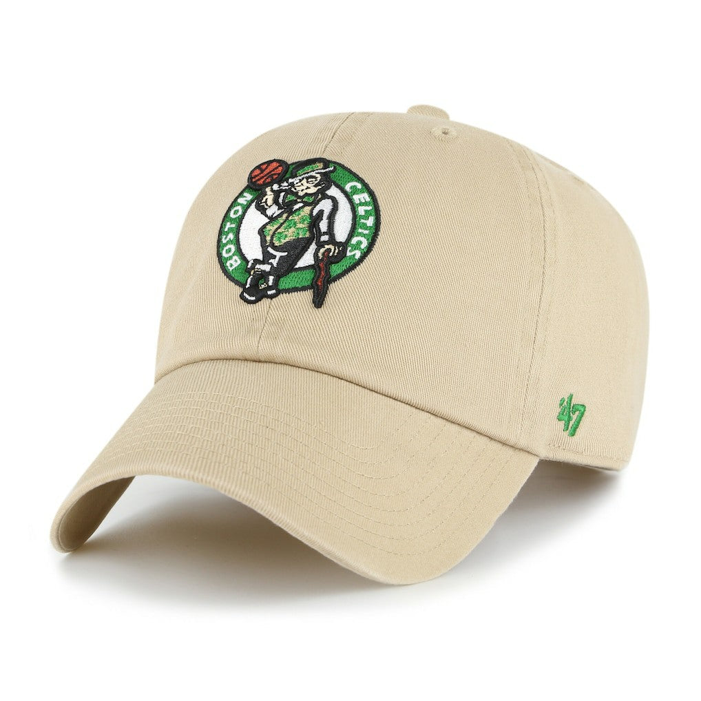 Boston Celtics '47 Logo Clean Up Adjustable Hat Khaki - 47 brand outlet