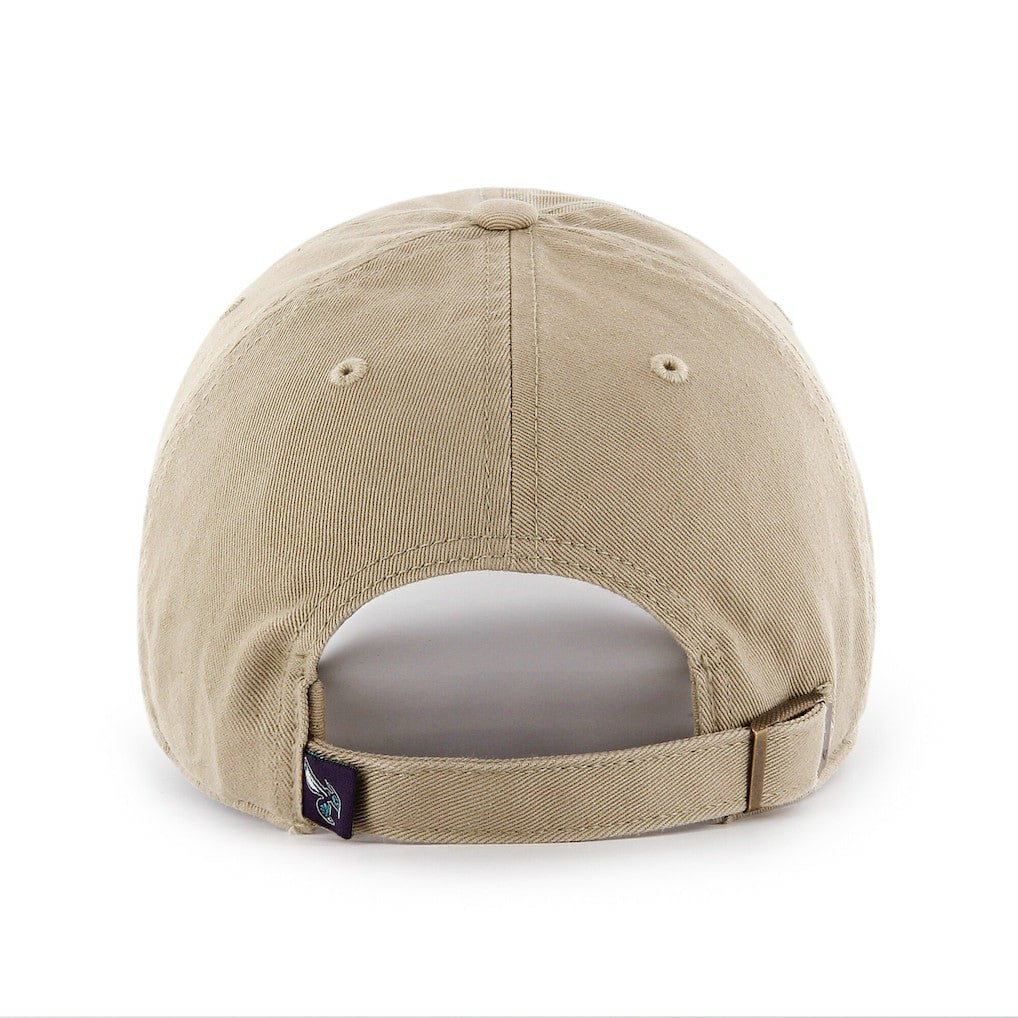 Charlotte Hornets '47 Logo Clean Up Adjustable Hat Khaki - 47 brand outlet