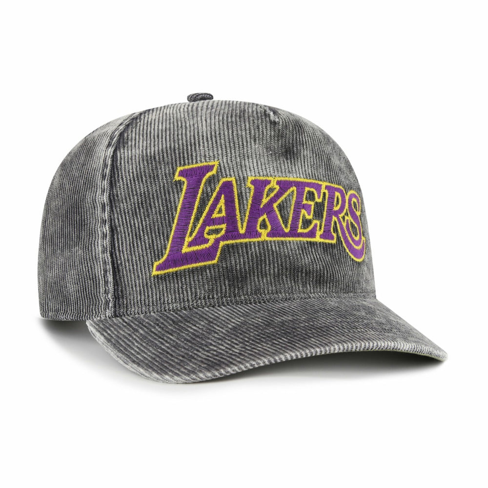 Los Angeles Lakers '47 Reclaim Snow Wash Corduroy Adjustable Hitch Hat Charcoal - 47 brand