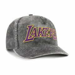 Los Angeles Lakers '47 Reclaim Snow Wash Corduroy Adjustable Hitch Hat Charcoal - 47 brand