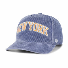 New York Knicks '47 Reclaim Snow Wash Corduroy Adjustable Hitch Hat Blue - 47 brand