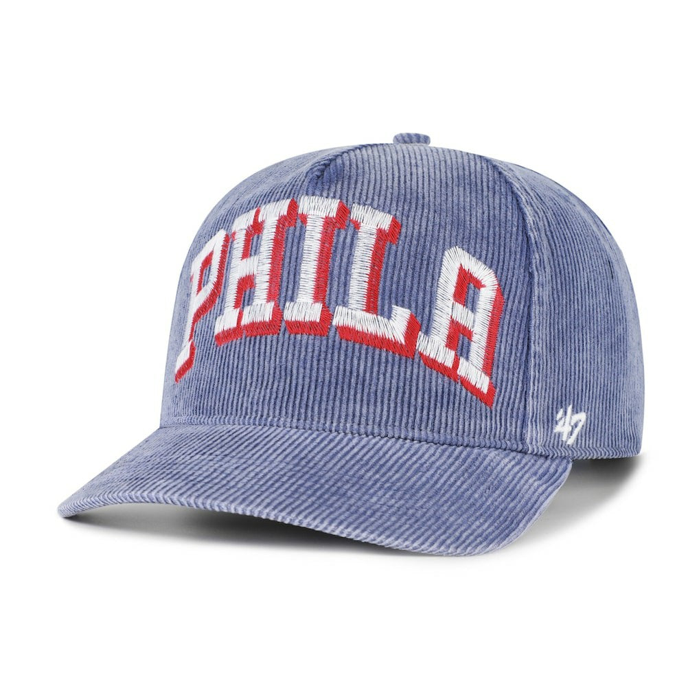 Philadelphia 76ers '47 Reclaim Snow Wash Corduroy Adjustable Hitch Hat Blue - 47 brand