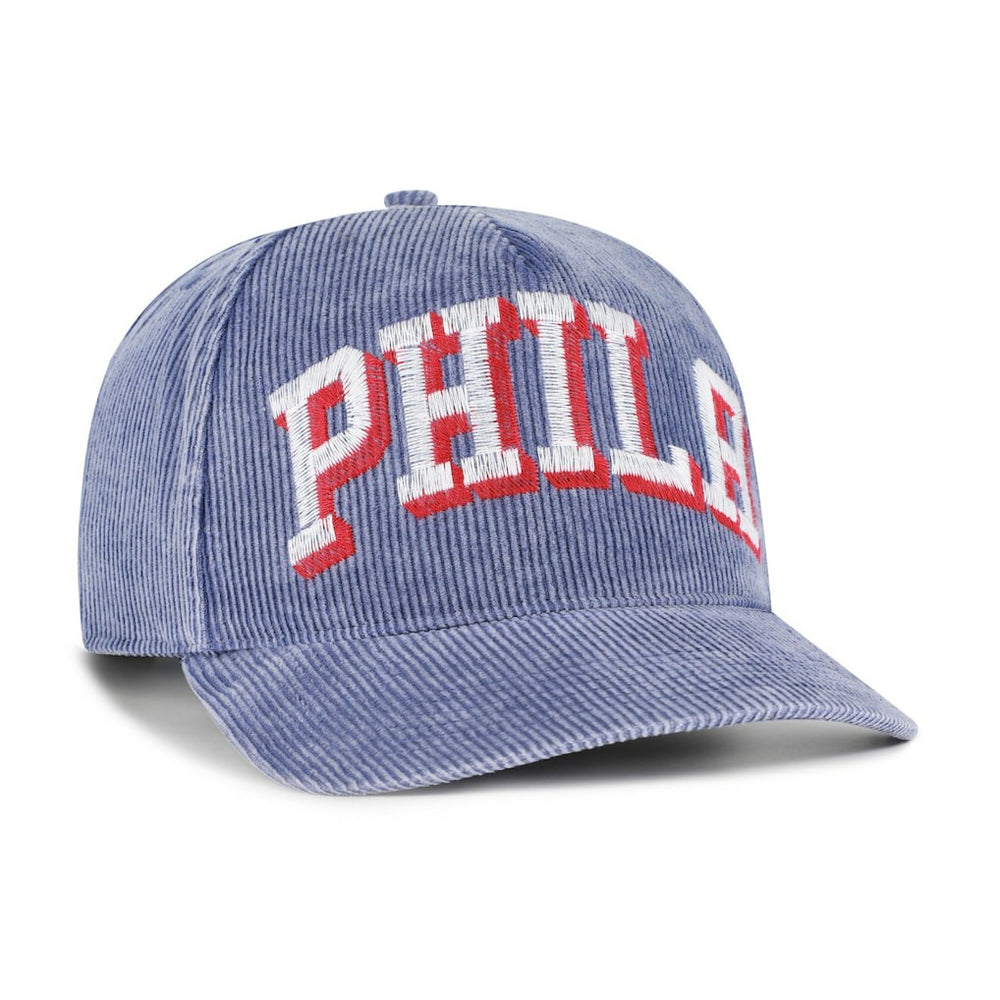 Philadelphia 76ers '47 Reclaim Snow Wash Corduroy Adjustable Hitch Hat Blue - 47 brand