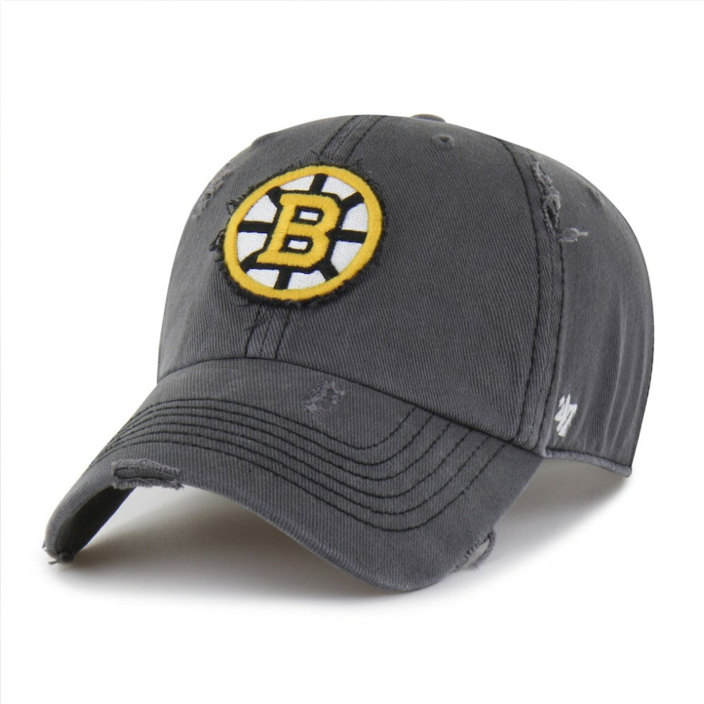 Boston Bruins '47 Weathered Clean Up Adjustable Hat - Charcoal | US 203536496