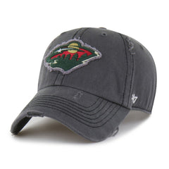 Minnesota Wild '47 Weathered Clean Up Adjustable Hat - Charcoal | US 203536504