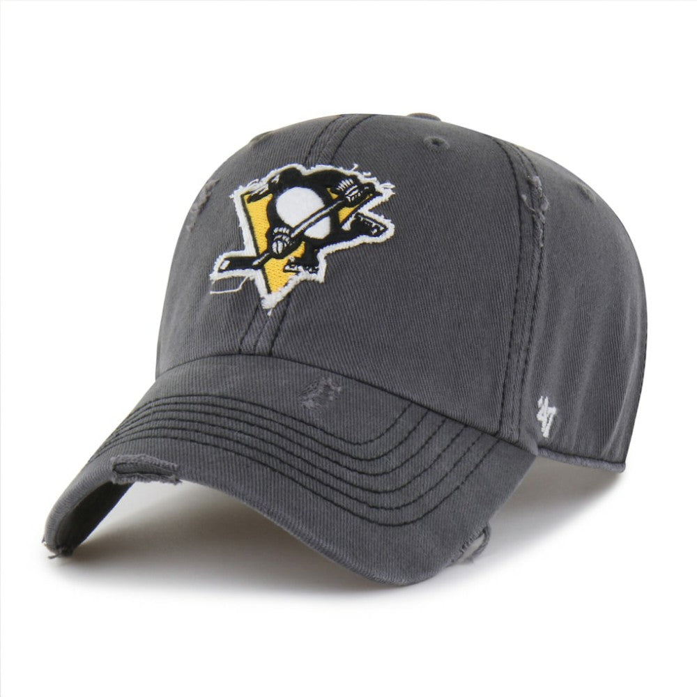Pittsburgh Penguins '47 Weathered Clean Up Adjustable Hat - Charcoal | US 203536508