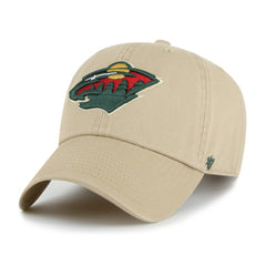 Minnesota Wild '47 Logo Clean Up Adjustable Hat - Khaki | US 203536511