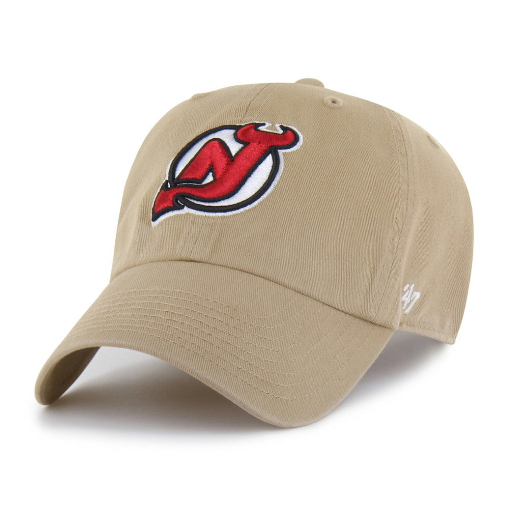 New Jersey Devils '47 Logo Clean Up Adjustable Hat - Khaki | US 203536513