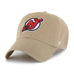 New Jersey Devils '47 Logo Clean Up Adjustable Hat - Khaki | US 203536513