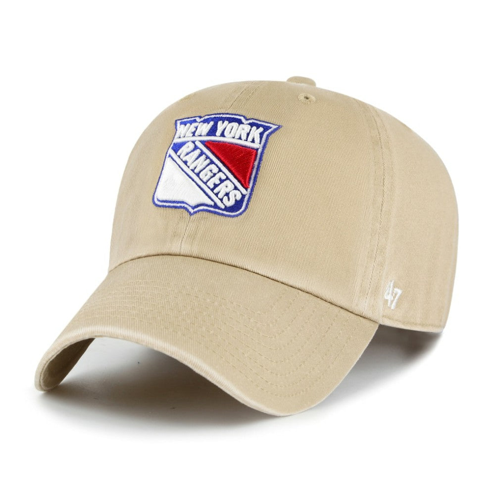 New York Rangers '47 Logo Clean Up Adjustable Hat - Khaki | US 203536514