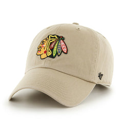 Chicago Blackhawks '47 Logo Clean Up Adjustable Hat - Khaki | US 203536525