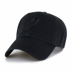 San Antonio Spurs '47 Black on Black Clean Up Adjustable Hat - 47 brand