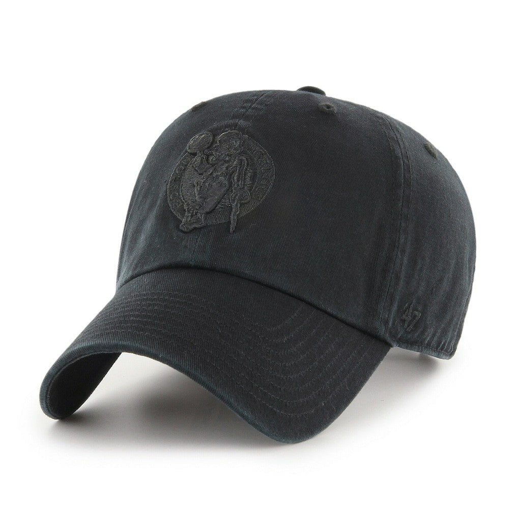 Boston Celtics '47 Black on Black Clean Up Adjustable Hat - 47 brand
