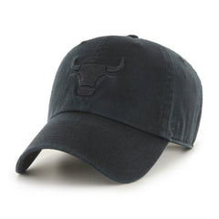 Chicago Bulls '47 Black on Black Clean Up Adjustable Hat - 47 brand