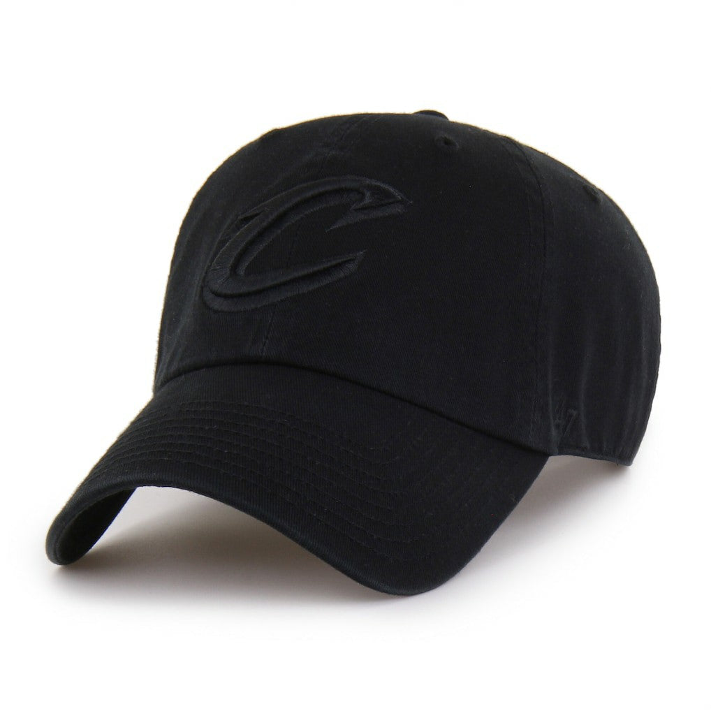 Cleveland Cavaliers '47 Black on Black Clean Up Adjustable Hat - 47 brand