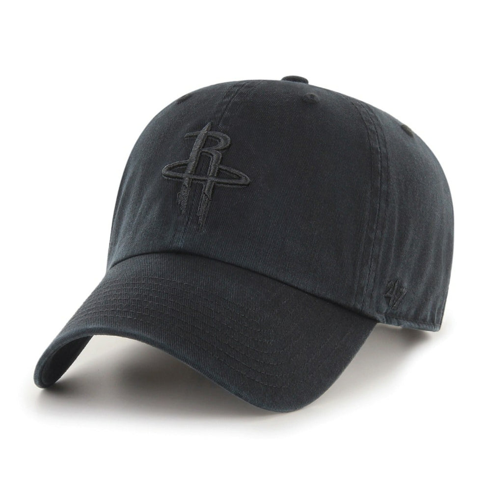 Houston Rockets '47 Black on Black Clean Up Adjustable Hat - 47 brand