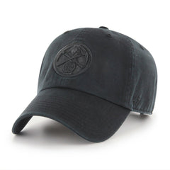 Denver Nuggets '47 Black on Black Clean Up Adjustable Hat - 47 brand