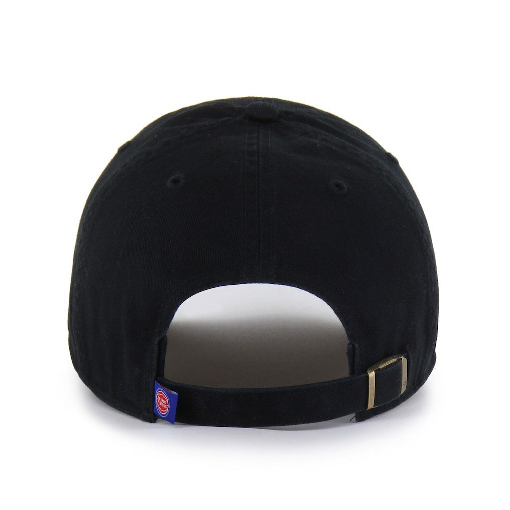 Detroit Pistons '47 Black on Black Clean Up Adjustable Hat - 47 brand