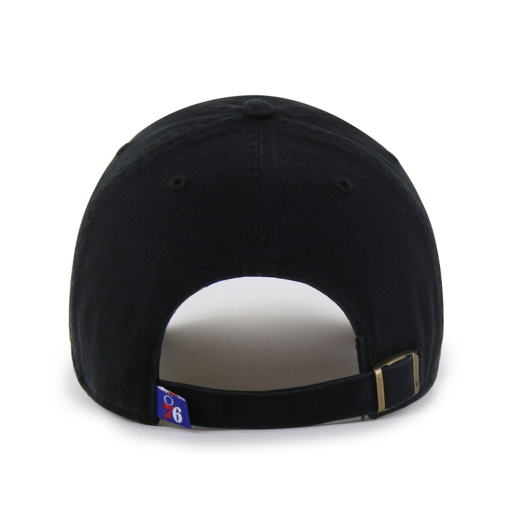 Philadelphia 76ers '47 Black on Black Clean Up Adjustable Hat - 47 brand