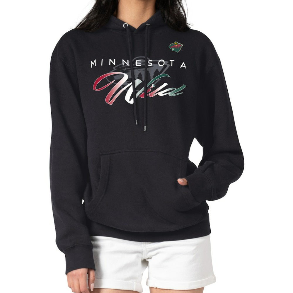 Minnesota Wild G-III 4Her by Carl Banks Shadow Logo Fleece Pullover Hoodie - Black | US 203538742