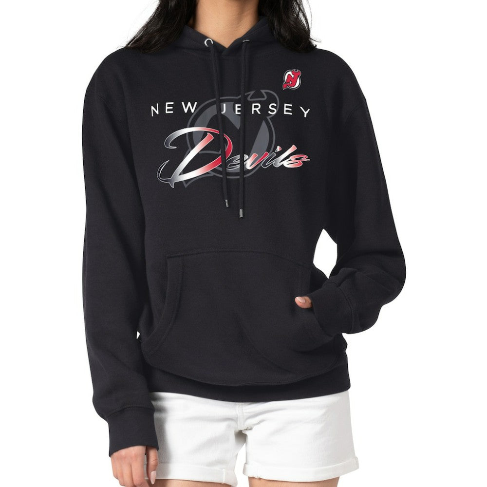 New Jersey Devils G-III 4Her by Carl Banks Shadow Logo Fleece Pullover Hoodie - Black | US 203538743