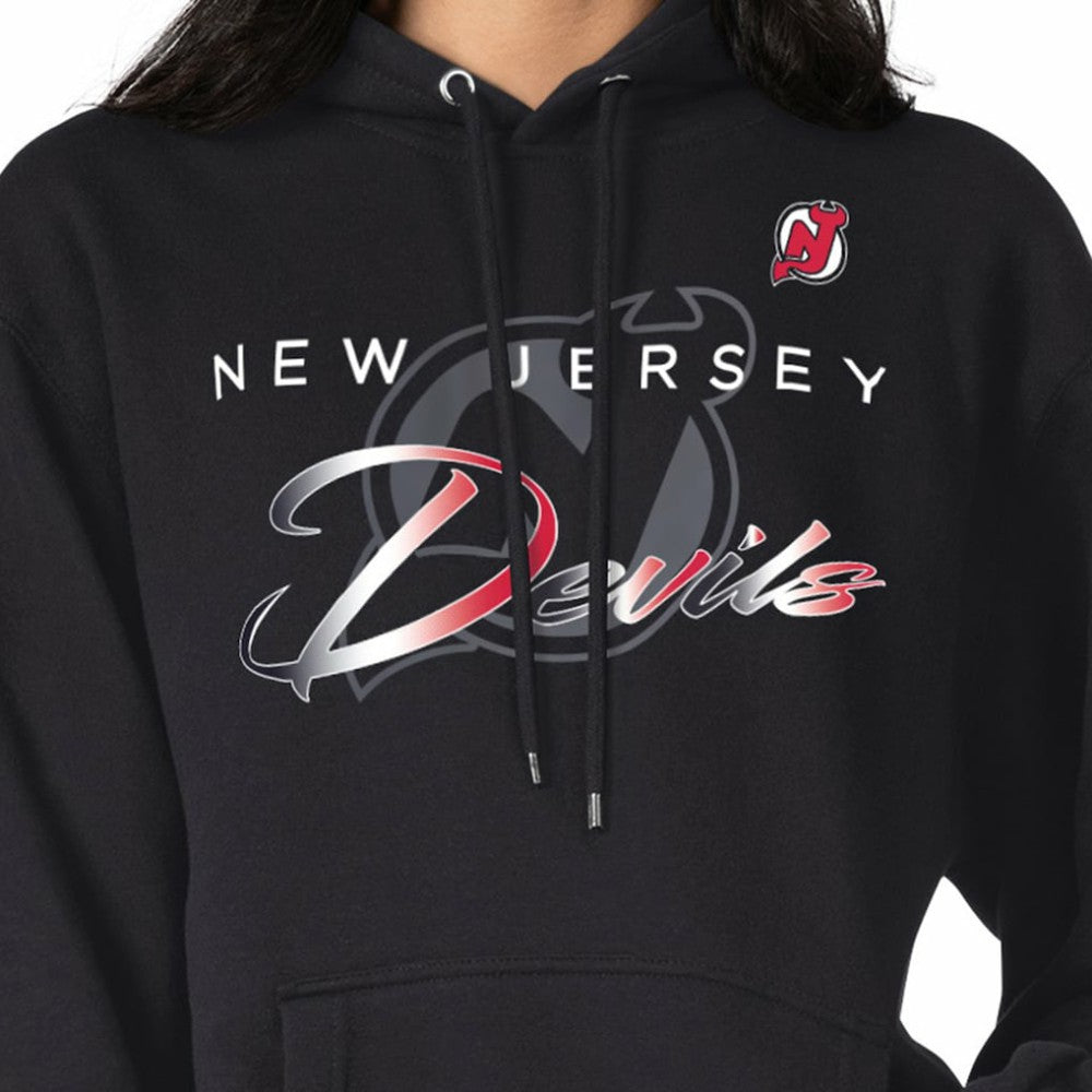 New Jersey Devils G-III 4Her by Carl Banks Shadow Logo Fleece Pullover Hoodie - Black | US 203538743