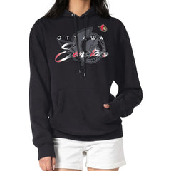 Ottawa Senators G-III 4Her by Carl Banks Shadow Logo Fleece Pullover Hoodie - Black | US 203538744