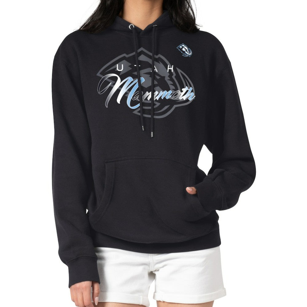 Utah Mammoth G-III 4Her by Carl Banks Shadow Logo Fleece Pullover Hoodie - Black | US 203538747