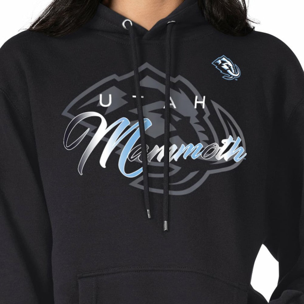 Utah Mammoth G-III 4Her by Carl Banks Shadow Logo Fleece Pullover Hoodie - Black | US 203538747