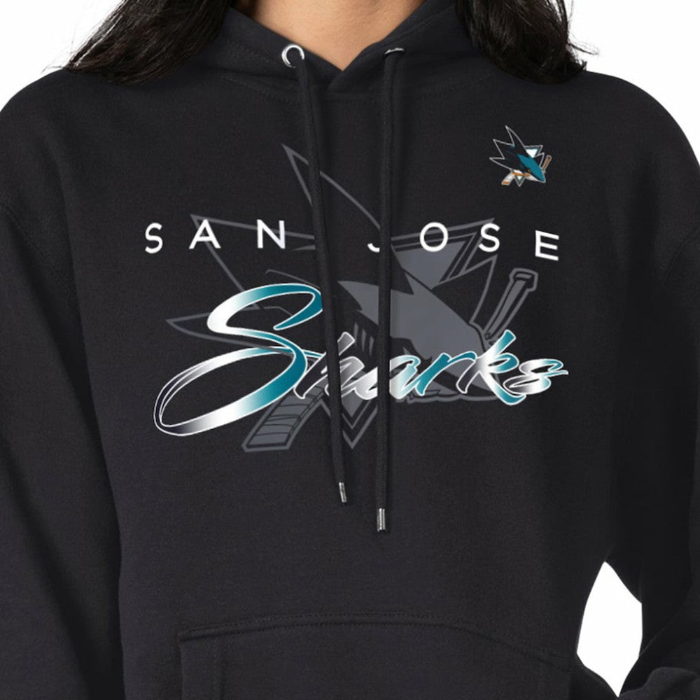 San Jose Sharks G-III 4Her by Carl Banks Shadow Logo Fleece Pullover Hoodie - Black | US 203538749