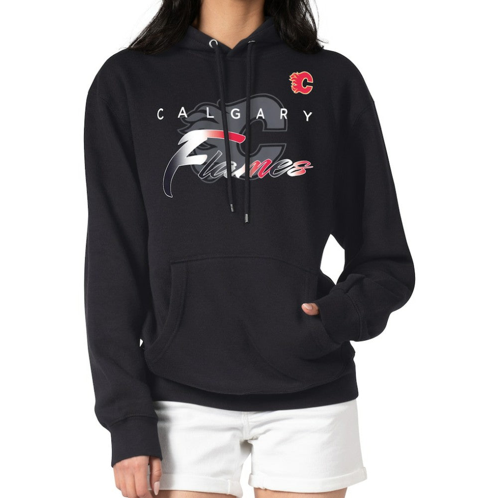 Calgary Flames G-III 4Her by Carl Banks Shadow Logo Fleece Pullover Hoodie - Black | US 203538754