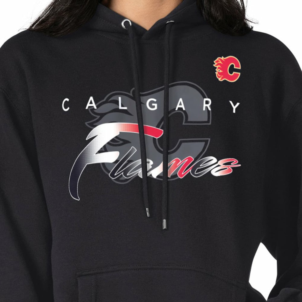 Calgary Flames G-III 4Her by Carl Banks Shadow Logo Fleece Pullover Hoodie - Black | US 203538754