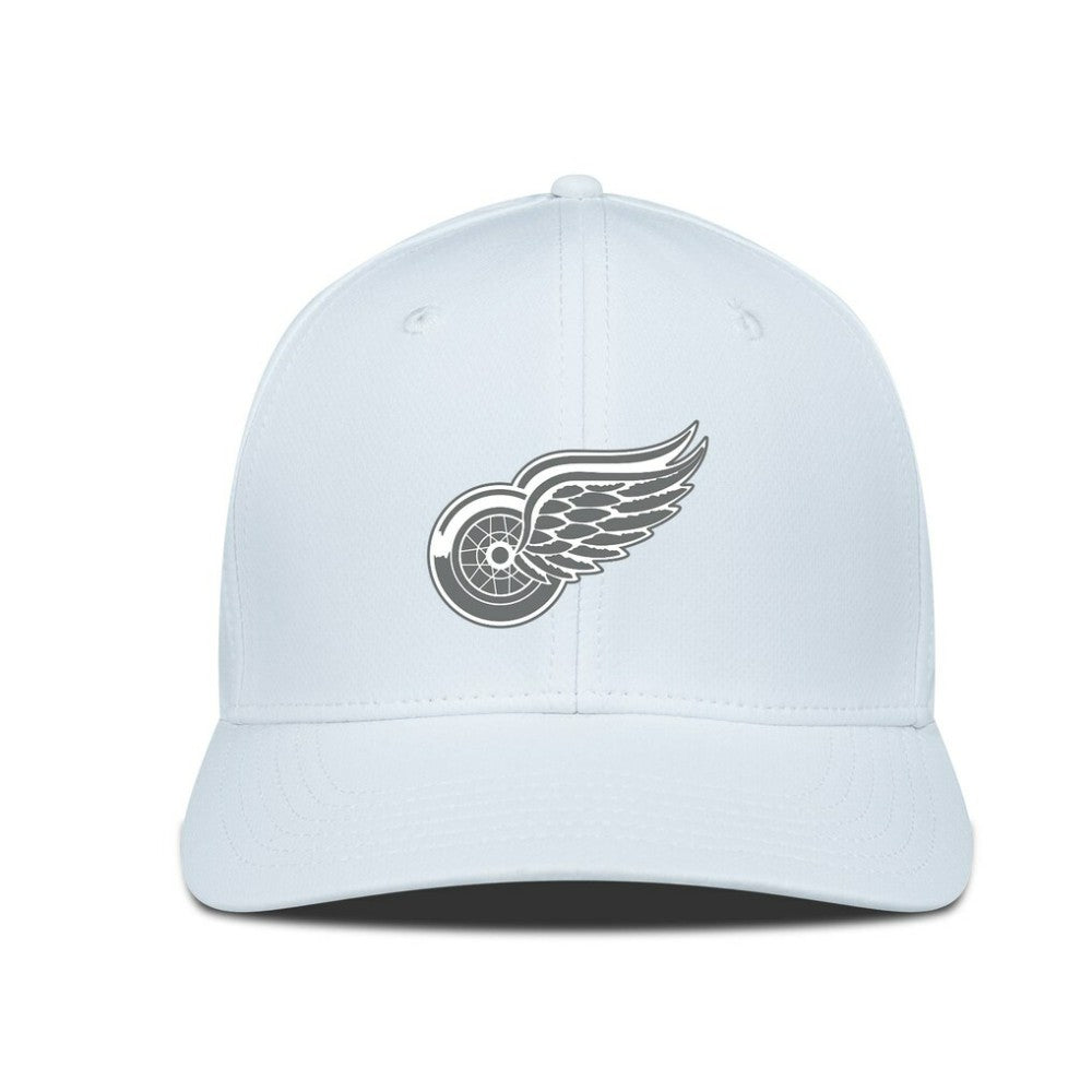 Detroit Red Wings Levelwear Rise Slate & Snow Structured Flex Hat - White | US 203538978