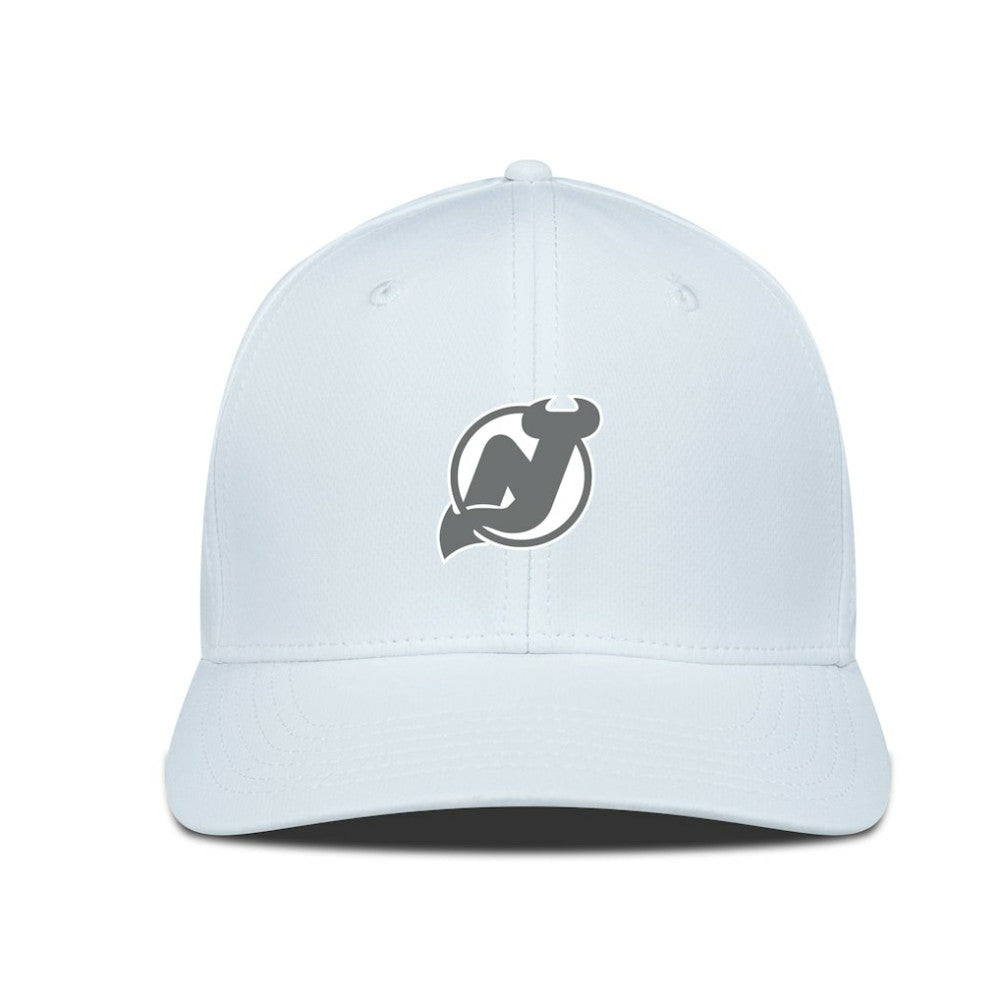 New Jersey Devils Levelwear Rise Slate & Snow Structured Flex Hat - White | US 203539014