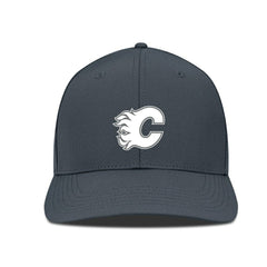 Calgary Flames Levelwear Rise Slate & Snow Structured Flex Hat - Charcoal | US 203539028